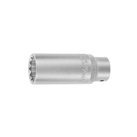 Holex 1/4 inch Drive Socket, 12 pt, Deep, 9/16 inch, 631452.5625 631452 9/16